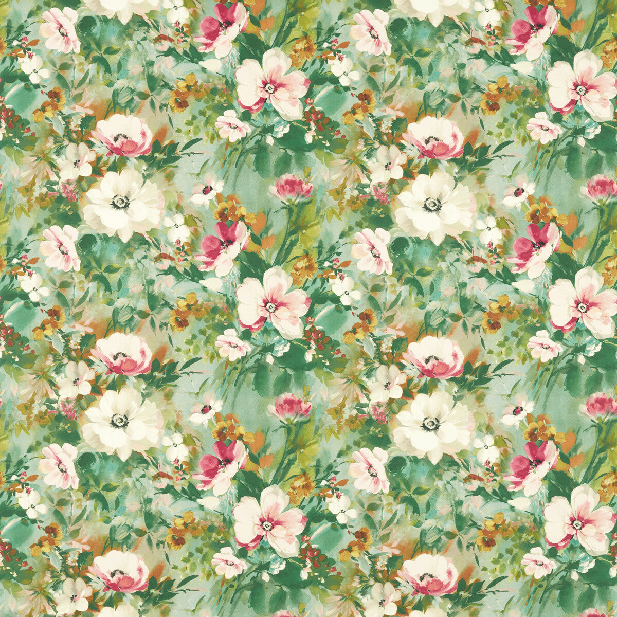 Rugosa fabric in mineral color - pattern F1579/02.CAC.0 - by Clarke And Clarke in the Floral Flourish By Studio G For C&C collection