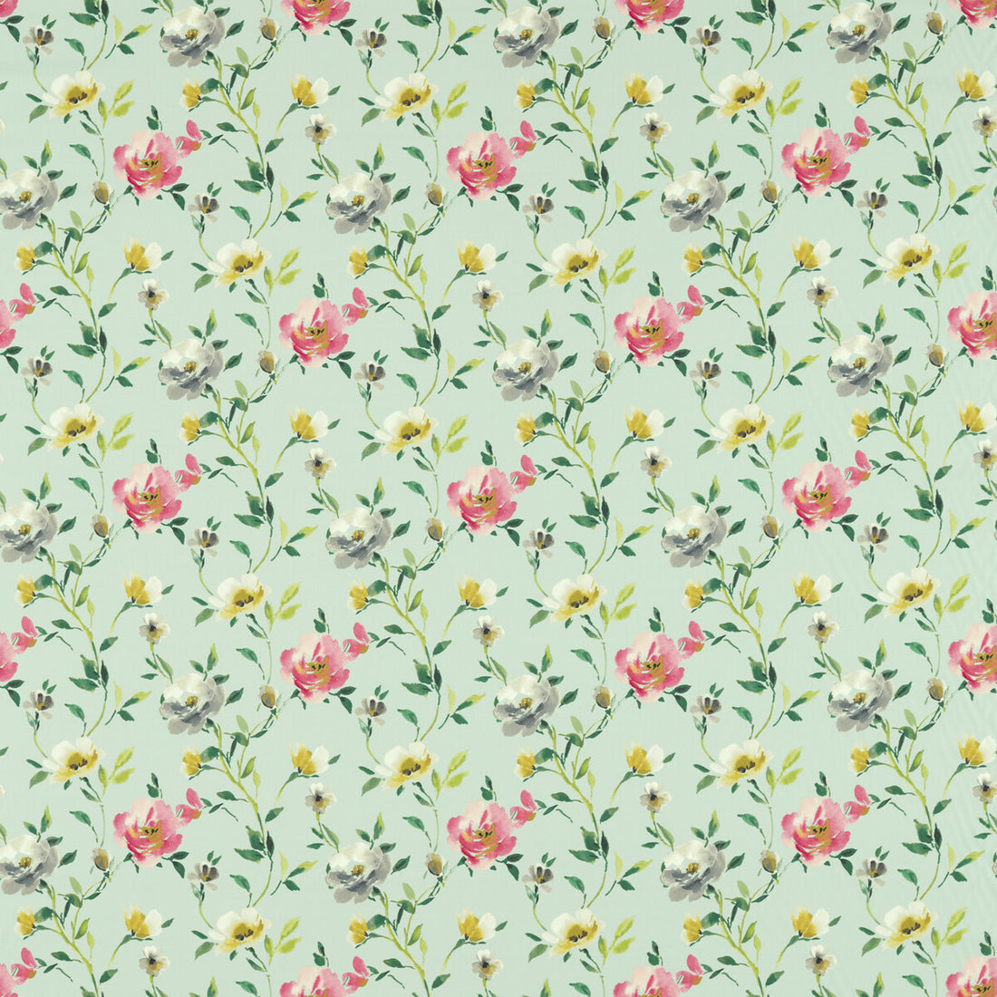 Serena fabric in mineral color - pattern F1593/03.CAC.0 - by Clarke And Clarke in the Floral Flourish By Studio G For C&amp;C collection