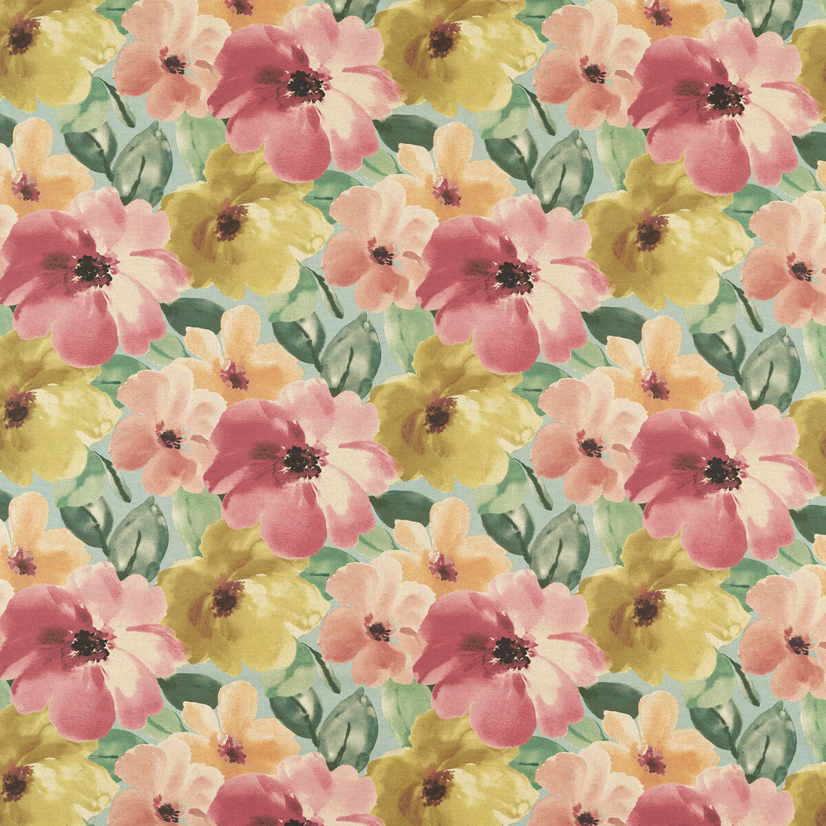 Thea fabric in mineral linen color - pattern F1595/01.CAC.0 - by Clarke And Clarke in the Floral Flourish By Studio G For C&C collection