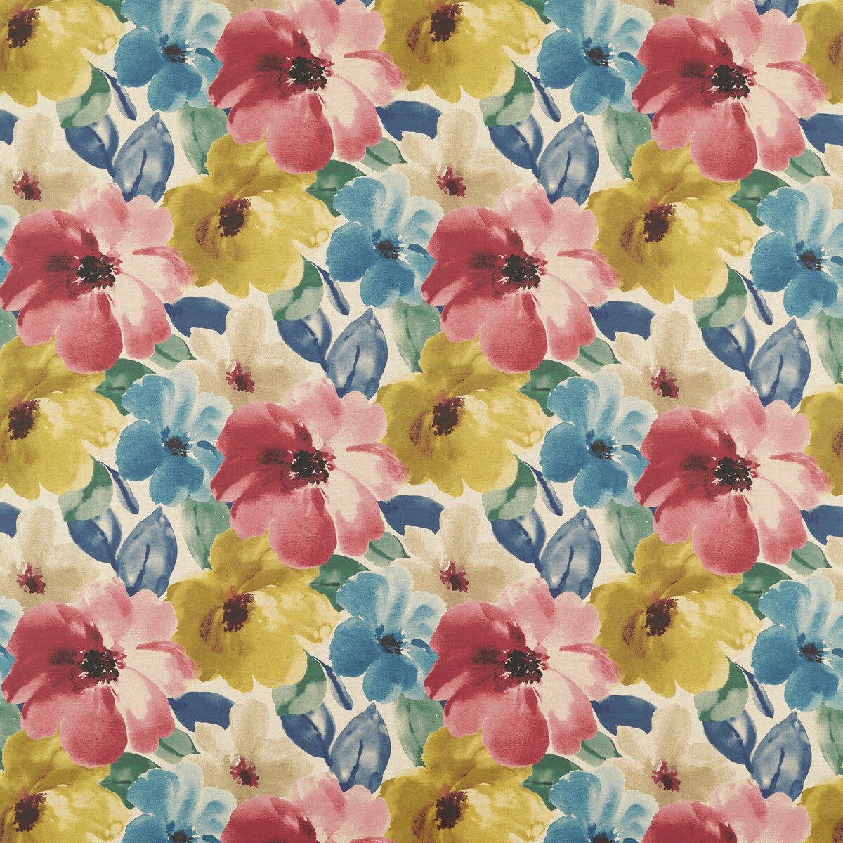 Thea fabric in spice/forest linen color - pattern F1595/02.CAC.0 - by Clarke And Clarke in the Floral Flourish By Studio G For C&C collection