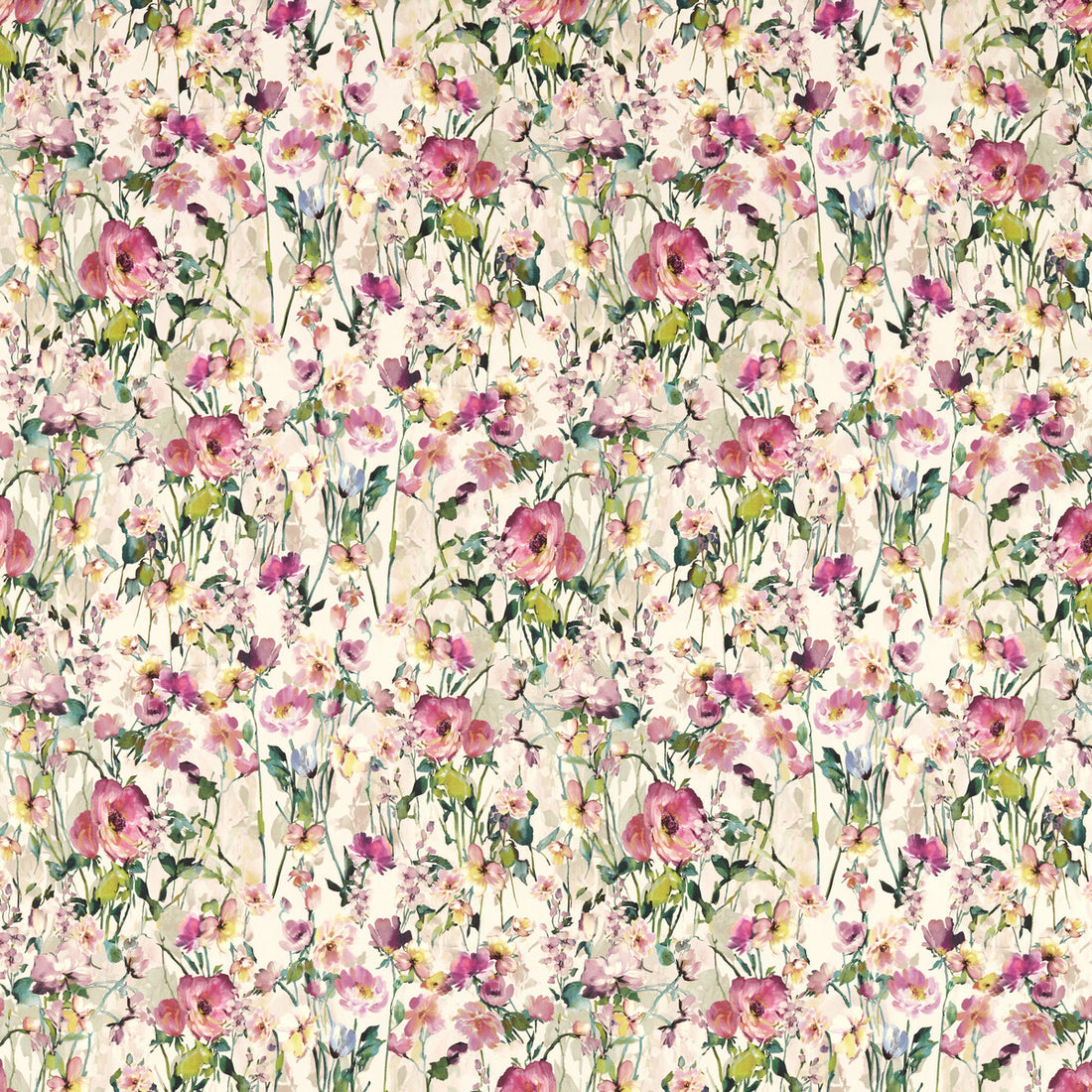 Wild Meadow fabric in blush color - pattern F1596/01.CAC.0 - by Clarke And Clarke in the Floral Flourish By Studio G For C&amp;C collection