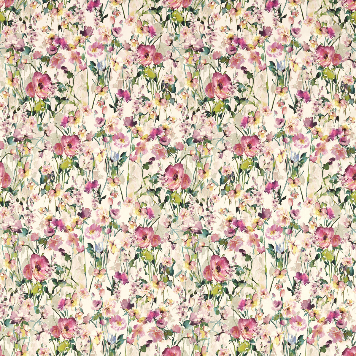 Wild Meadow fabric in blush color - pattern F1596/01.CAC.0 - by Clarke And Clarke in the Floral Flourish By Studio G For C&C collection