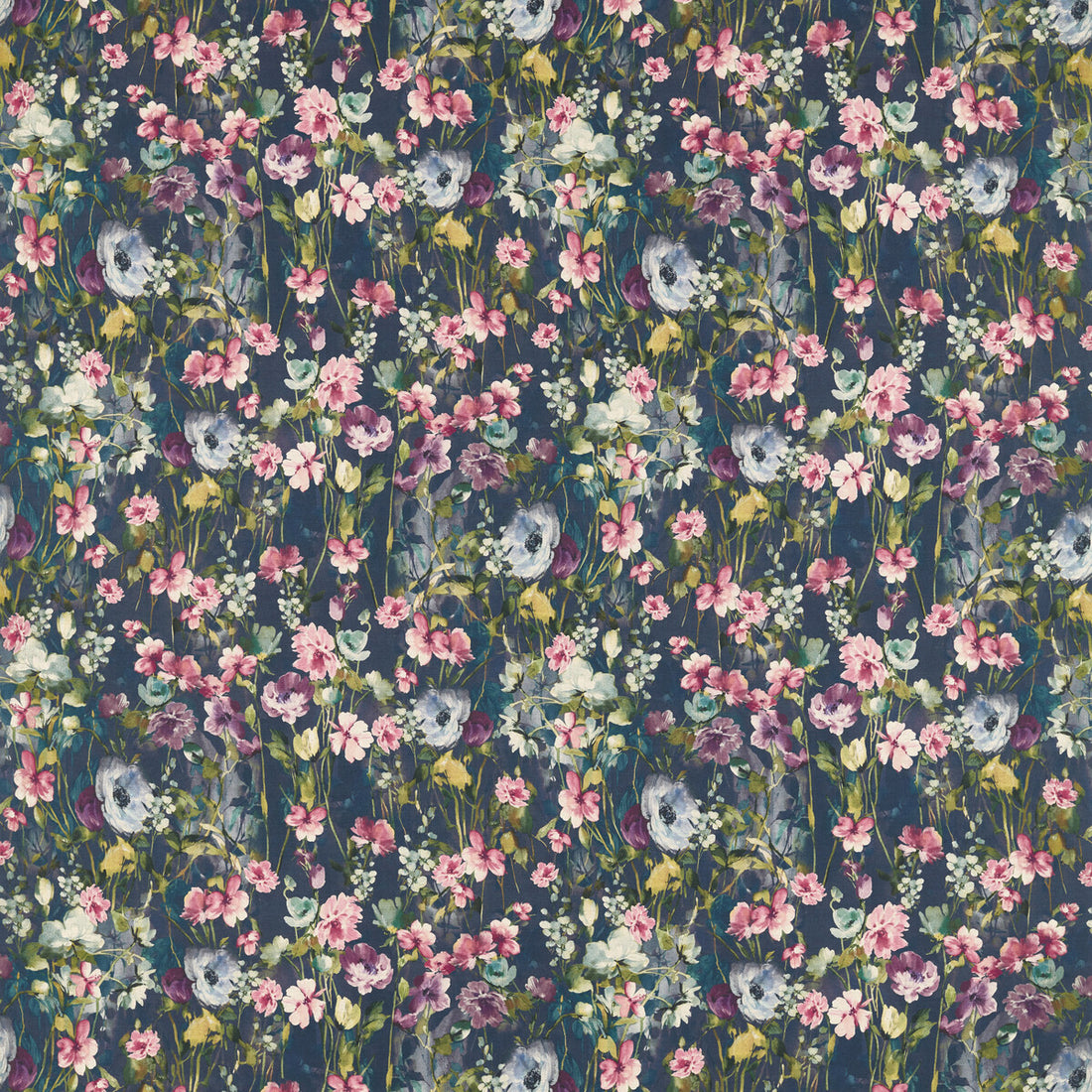 Wild Meadow fabric in multi linen color - pattern F1597/01.CAC.0 - by Clarke And Clarke in the Floral Flourish By Studio G For C&amp;C collection