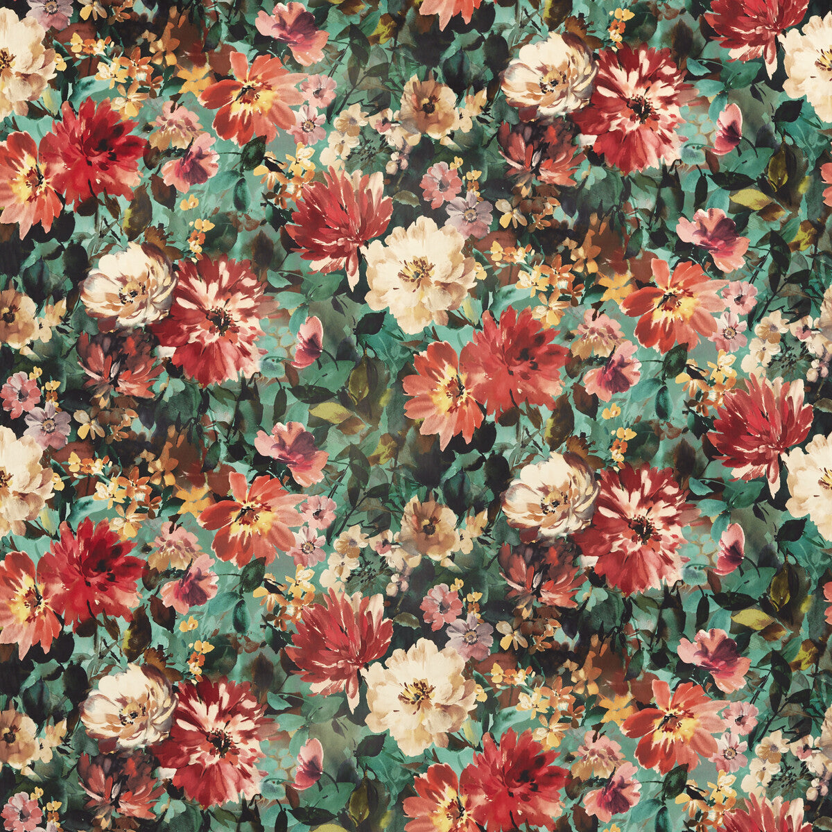Tahiti fabric in antique/mineral velvet color - pattern F1610/02.CAC.0 - by Clarke And Clarke in the Clarke & Clarke Exotica 2 collection