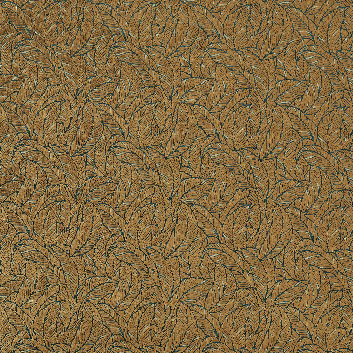 Selva fabric in antique/gold velvet color - pattern F1611/01.CAC.0 - by Clarke And Clarke in the Clarke & Clarke Exotica 2 collection