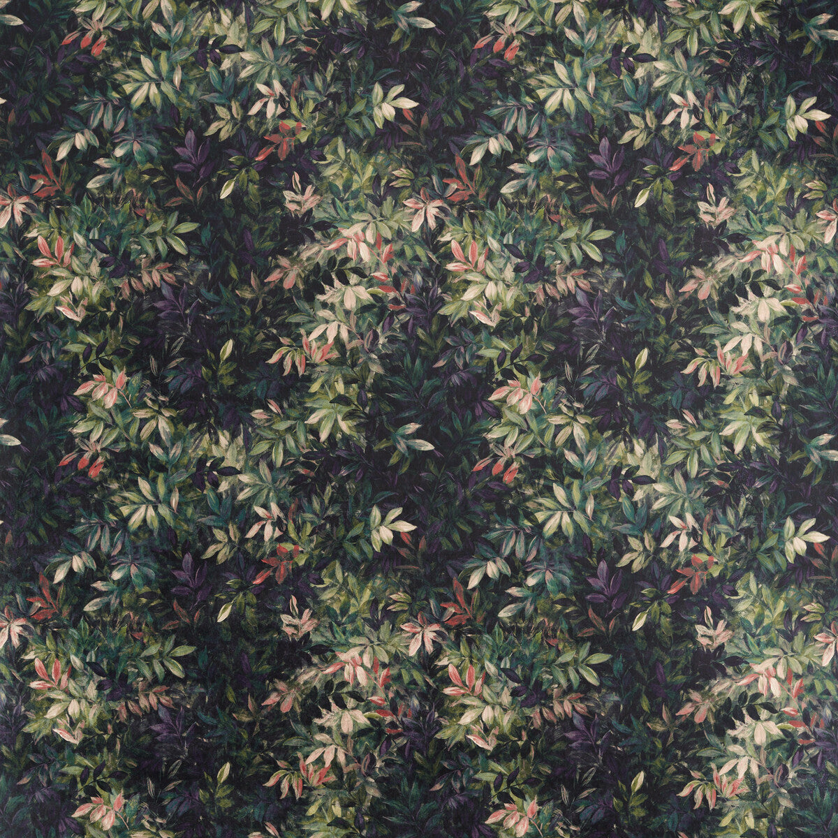 Congo fabric in amethyst/emerald velvet color - pattern F1612/01.CAC.0 - by Clarke And Clarke in the Clarke & Clarke Exotica 2 collection