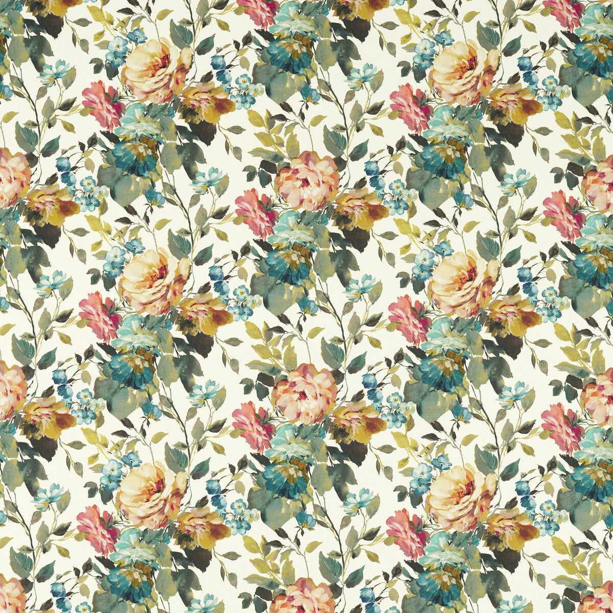 Bloom fabric in antique color - pattern F1613/02.CAC.0 - by Clarke And Clarke in the Clarke & Clarke Exotica 2 collection