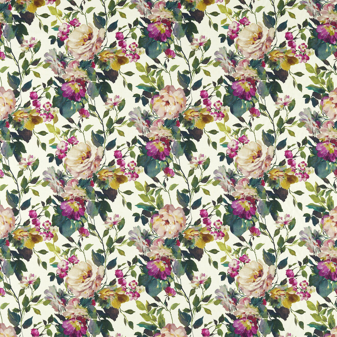 Bloom fabric in fuchsia color - pattern F1613/03.CAC.0 - by Clarke And Clarke in the Clarke &amp; Clarke Exotica 2 collection