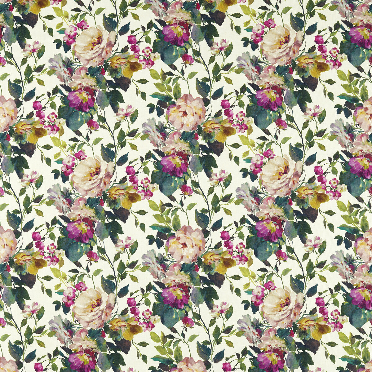 Bloom fabric in fuchsia color - pattern F1613/03.CAC.0 - by Clarke And Clarke in the Clarke & Clarke Exotica 2 collection