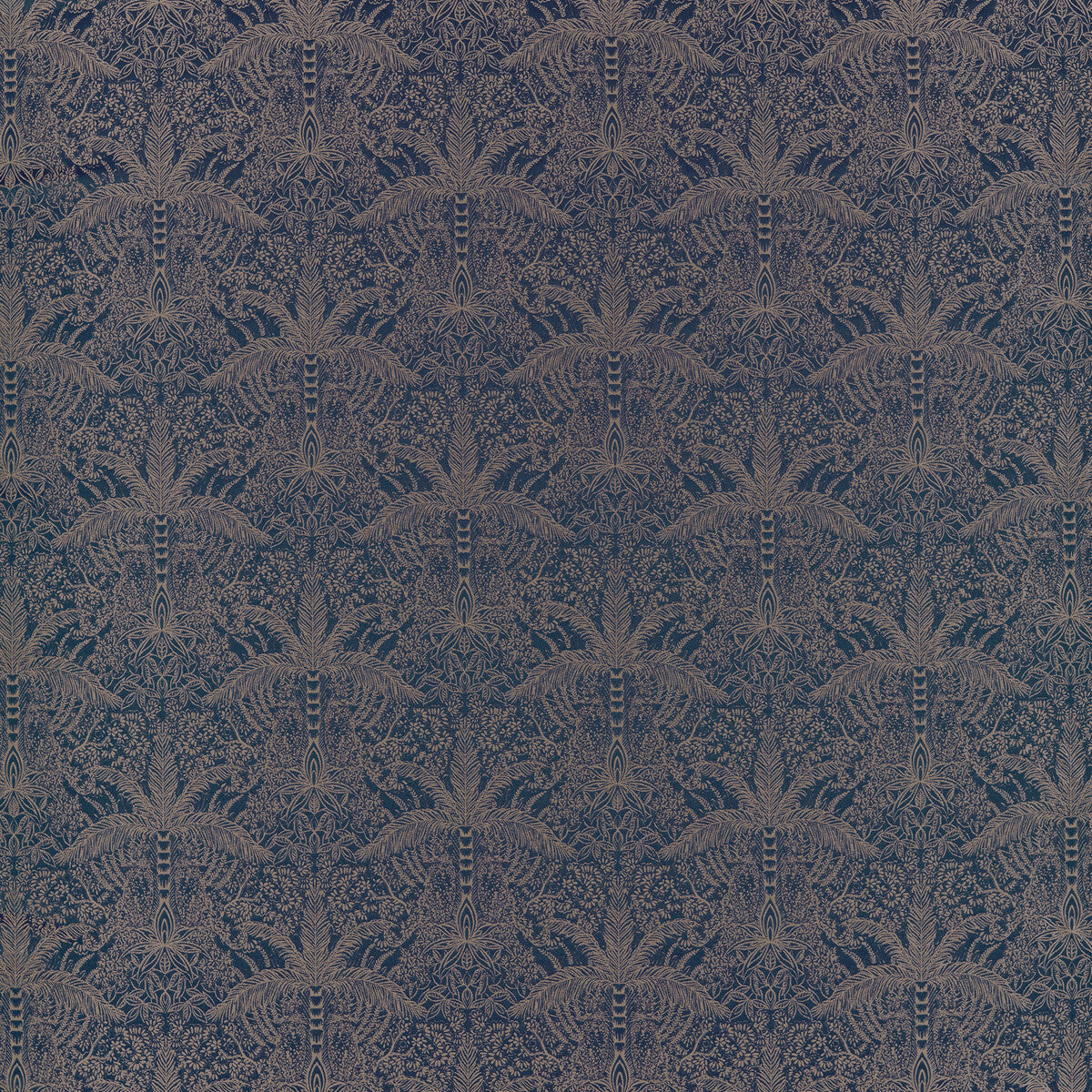 Leopardo fabric in midnight/copper jacquard color - pattern F1615/04.CAC.0 - by Clarke And Clarke in the Clarke &amp; Clarke Exotica 2 collection