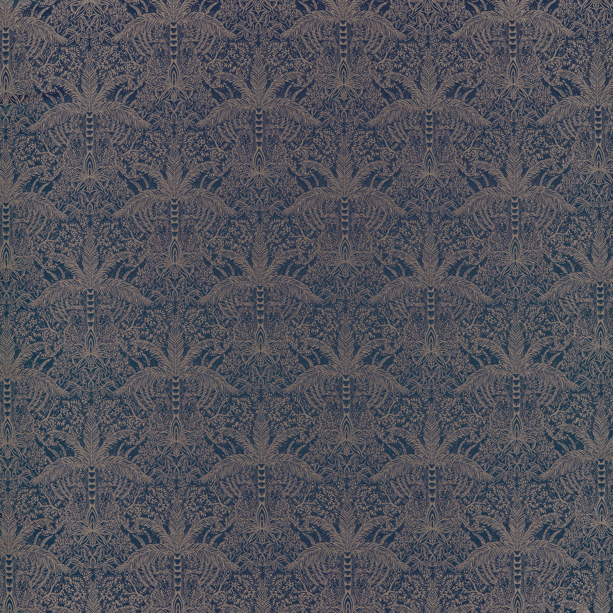 Leopardo fabric in midnight/copper jacquard color - pattern F1615/04.CAC.0 - by Clarke And Clarke in the Clarke & Clarke Exotica 2 collection