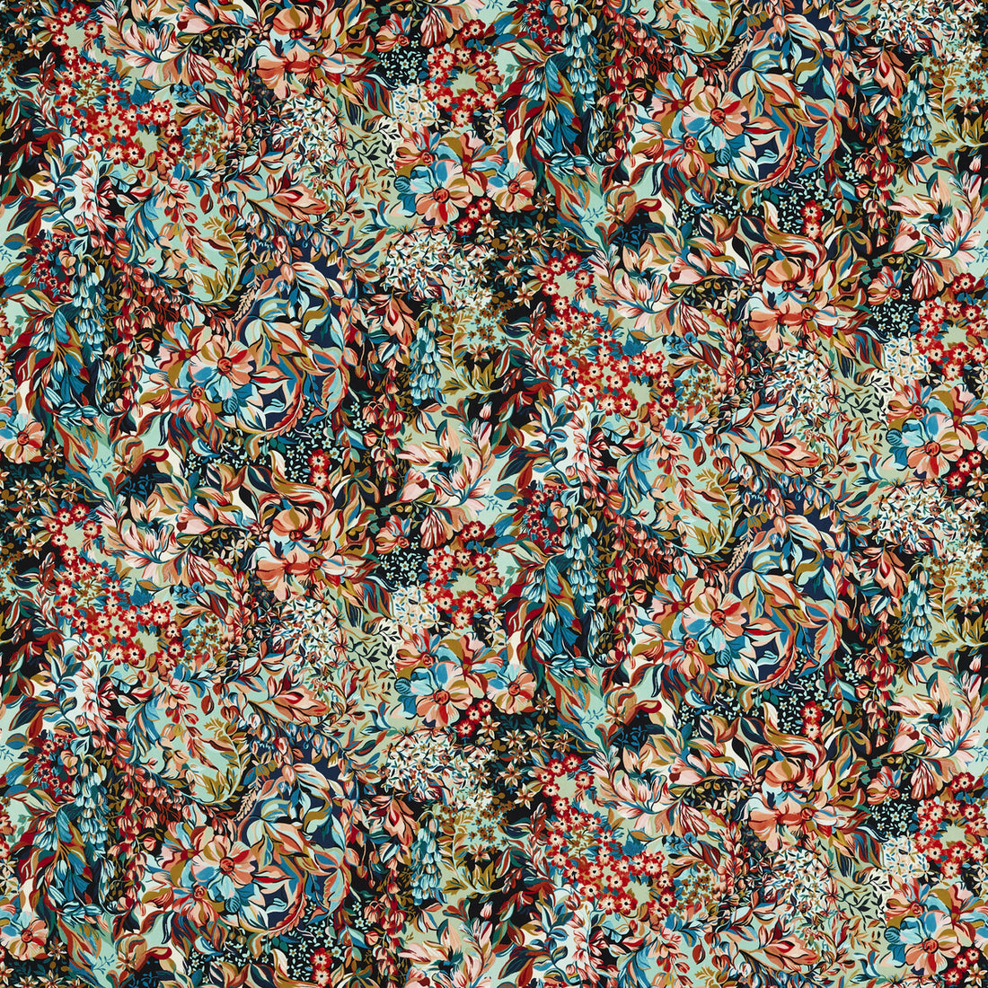 Aubrey Velvet fabric in midnight/spice color - pattern F1646/02.CAC.0 - by Clarke And Clarke in the Ferndene collection