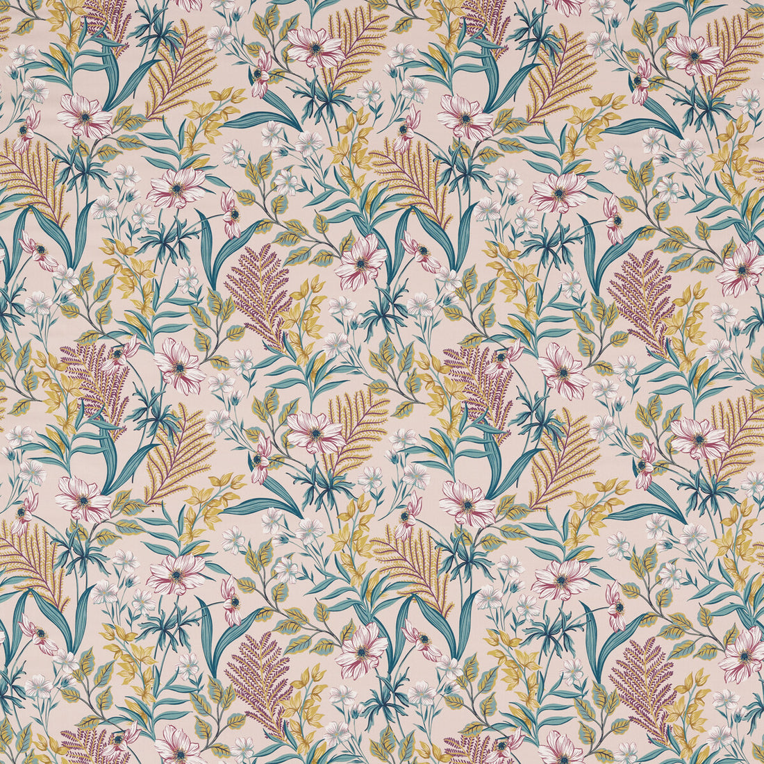 Hazelbury fabric in blush color - pattern F1650/01.CAC.0 - by Clarke And Clarke in the Ferndene collection