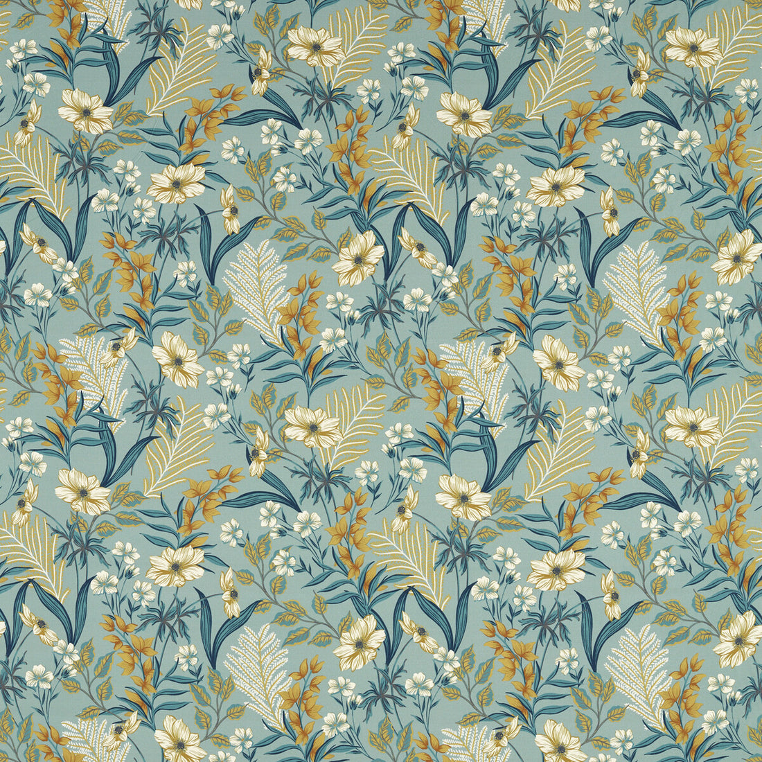 Hazelbury fabric in mineral color - pattern F1650/02.CAC.0 - by Clarke And Clarke in the Ferndene collection