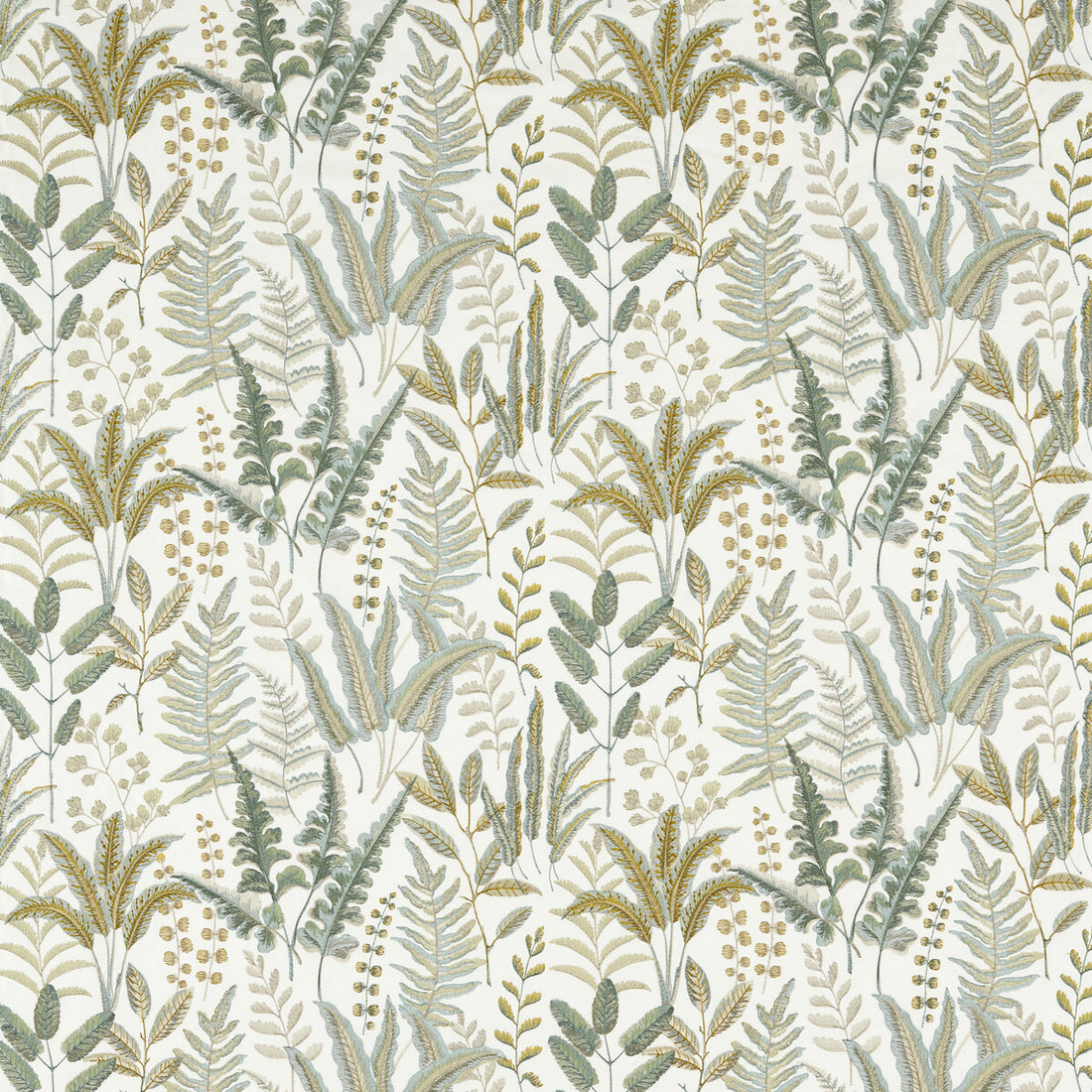 Bracken fabric in glade emb color - pattern F1654/02.CAC.0 - by Clarke And Clarke in the Clarke &amp; Clarke Marianne collection