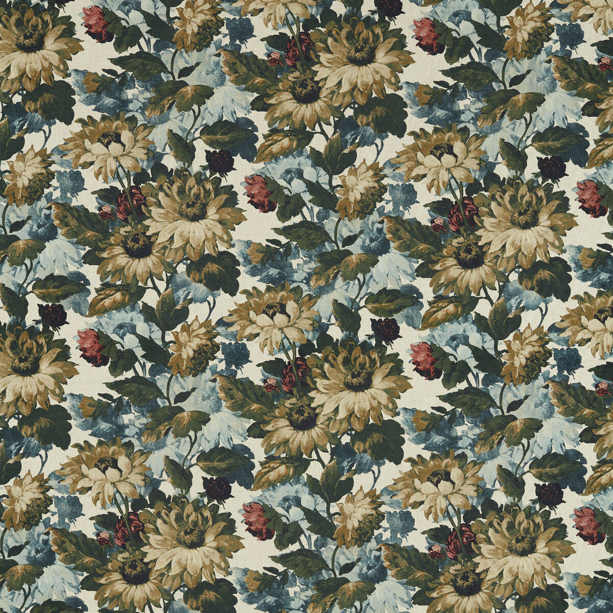 Sunforest fabric in antique color - pattern F1660/01.CAC.0 - by Clarke And Clarke in the Clarke & Clarke Marianne collection