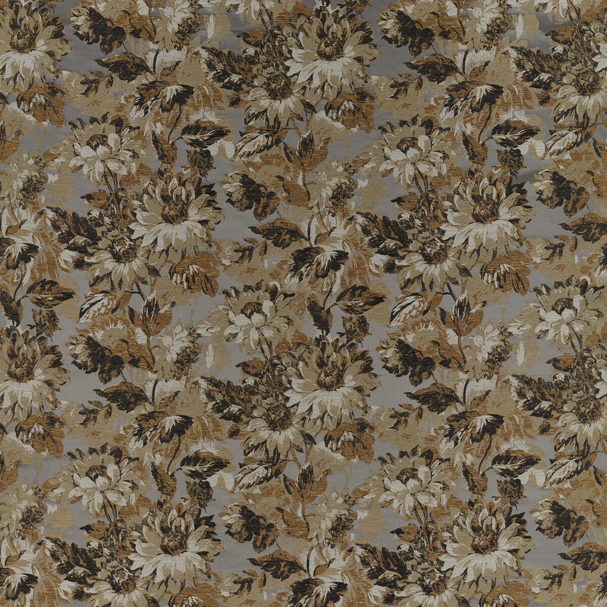 Sunforest fabric in pewter jacquard color - pattern F1662/03.CAC.0 - by Clarke And Clarke in the Clarke & Clarke Marianne collection