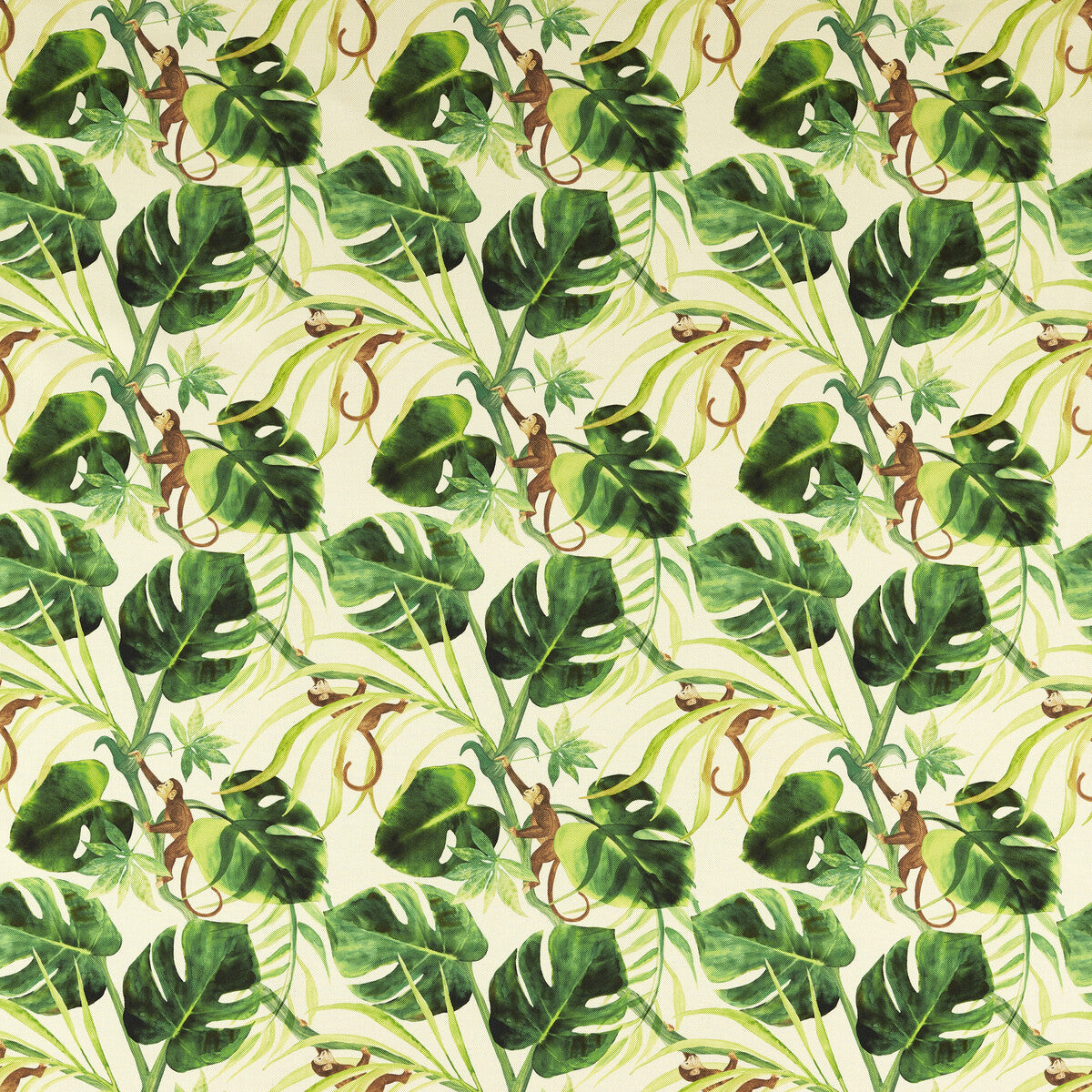 Monkey Biz Outdoor fabric in nat color - pattern F1671/01.CAC.0 - by Clarke And Clarke in the Clarke & Clarke Alfresco collection