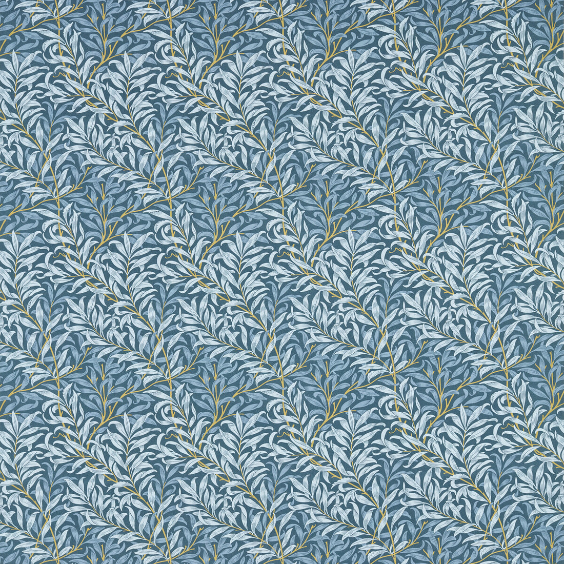 Willow Boughs fabric in denim color - pattern F1679/01.CAC.0 - by Clarke And Clarke in the Clarke &amp; Clarke William Morris Designs collection