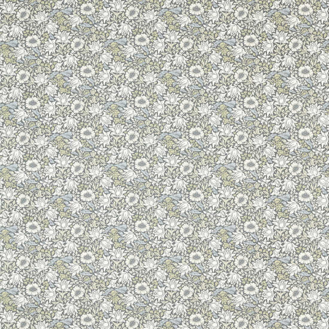 Mallow fabric in slate/dove color - pattern F1680/01.CAC.0 - by Clarke And Clarke in the Clarke &amp; Clarke William Morris Designs collection