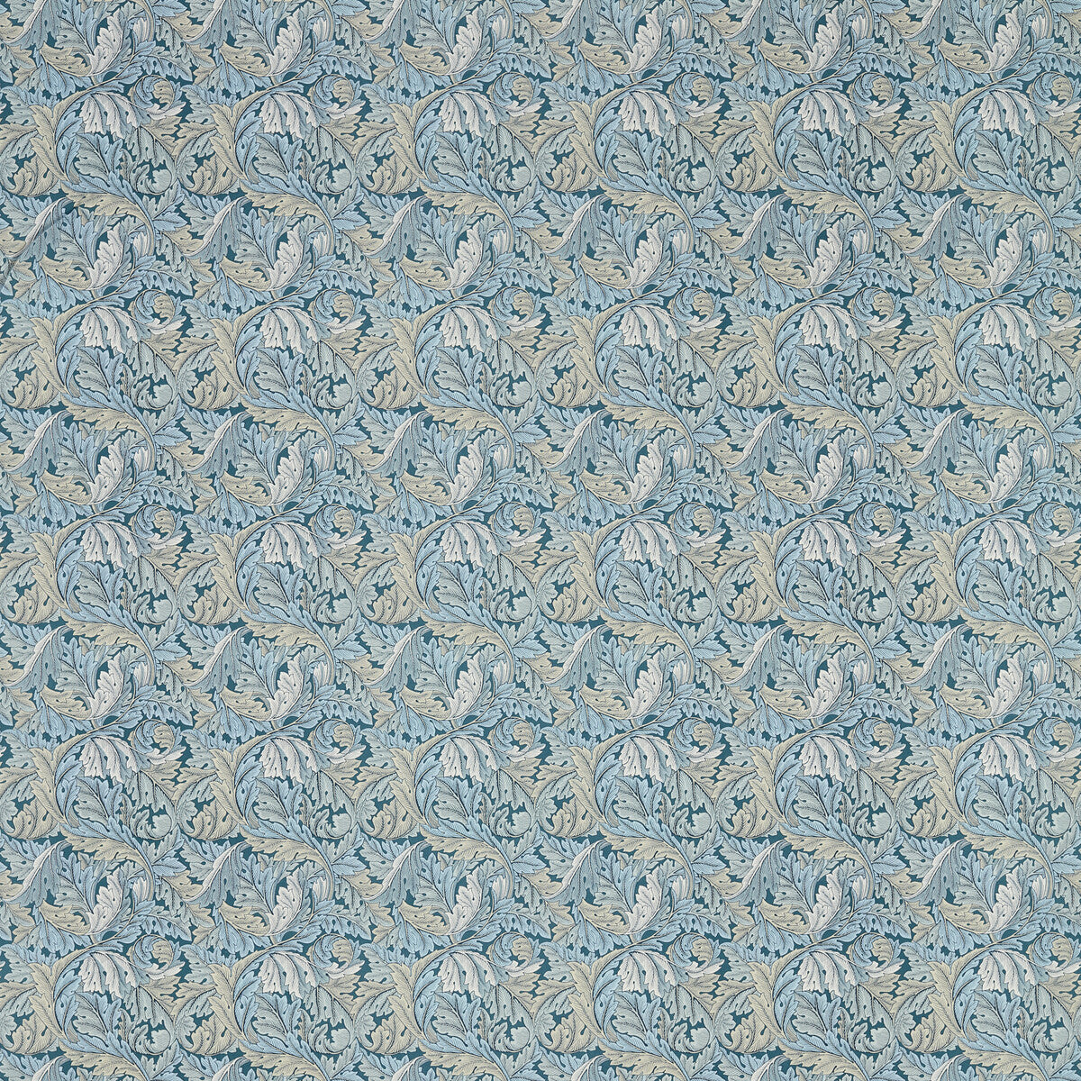 Acanthus fabric in denim color - pattern F1681/01.CAC.0 - by Clarke And Clarke in the Clarke & Clarke William Morris Designs collection