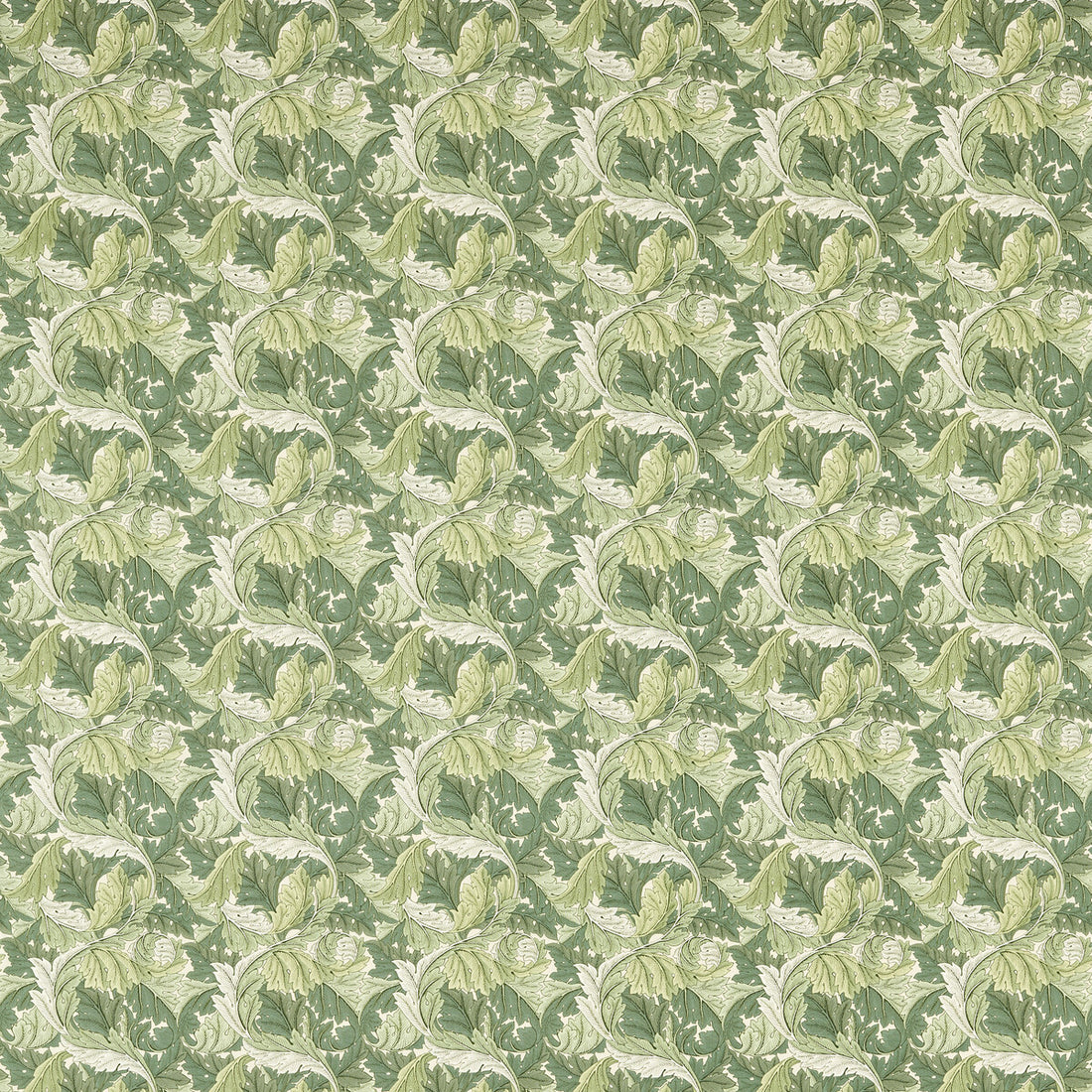 Acanthus fabric in apple/sage color - pattern F1681/02.CAC.0 - by Clarke And Clarke in the Clarke &amp; Clarke William Morris Designs collection