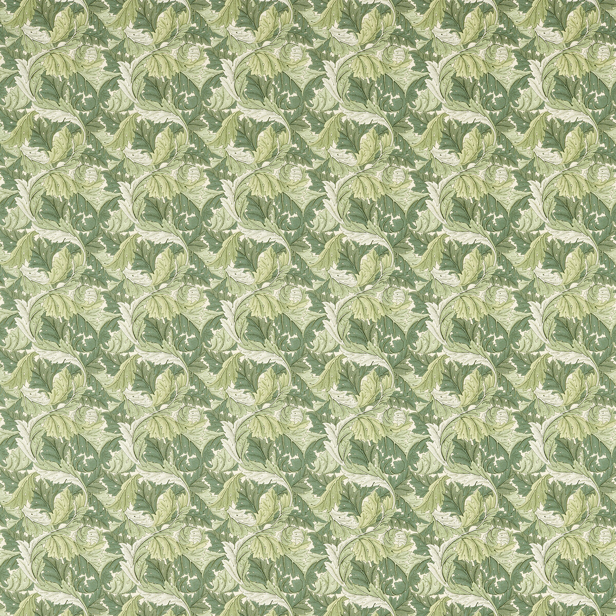 Acanthus fabric in apple/sage color - pattern F1681/02.CAC.0 - by Clarke And Clarke in the Clarke & Clarke William Morris Designs collection