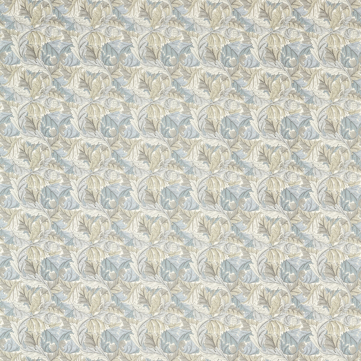 Acanthus fabric in slate/dove color - pattern F1681/03.CAC.0 - by Clarke And Clarke in the Clarke & Clarke William Morris Designs collection