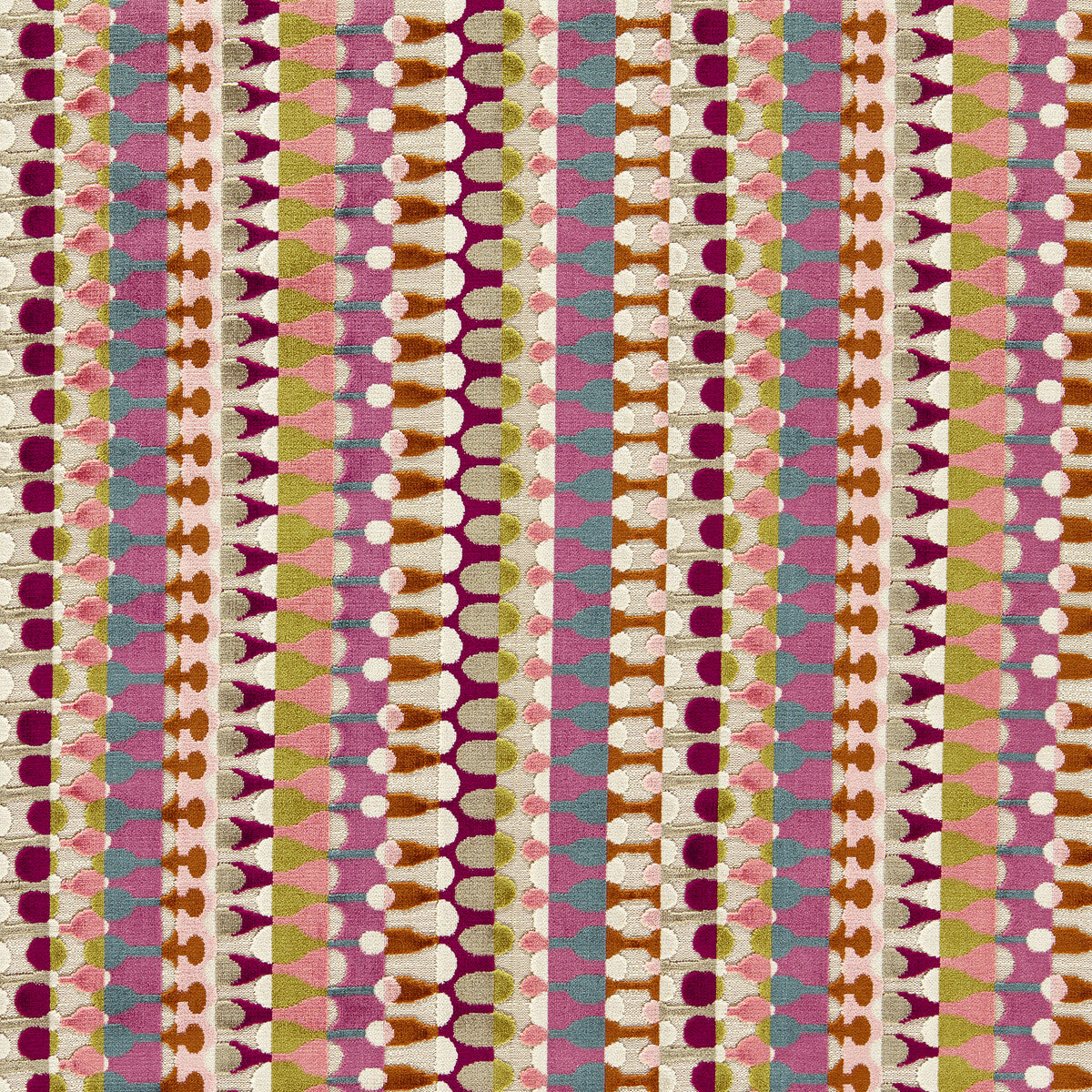 Orpheus fabric in magenta peacock color - pattern F1687/02.CAC.0 - by Clarke And Clarke in the Urban collection