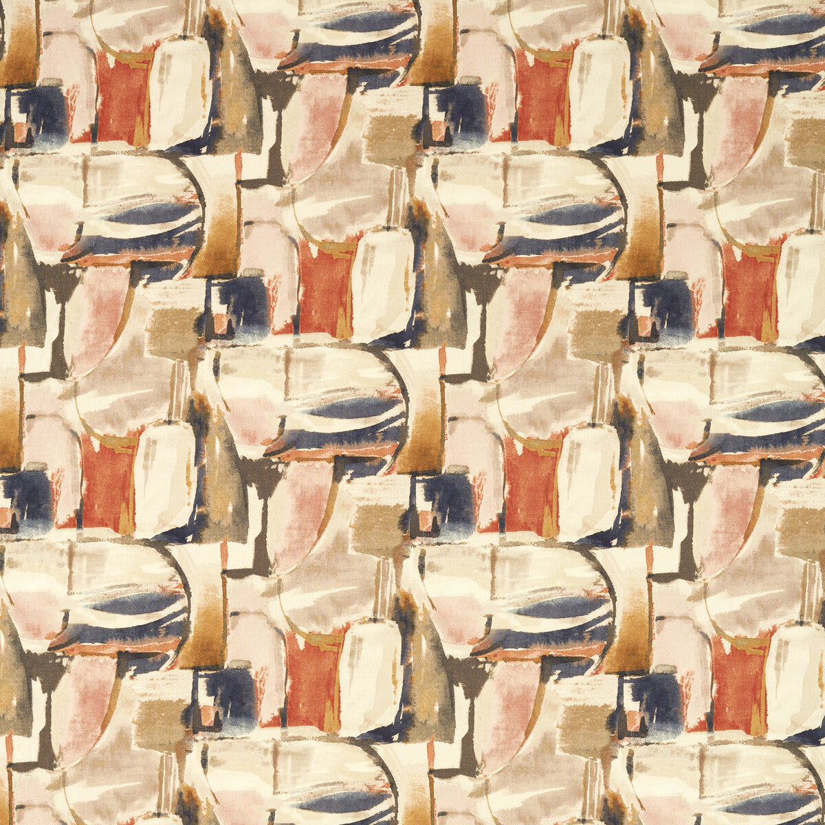 Figura fabric in midnight/spice color - pattern F1694/04.CAC.0 - by Clarke And Clarke in the VIvido collection