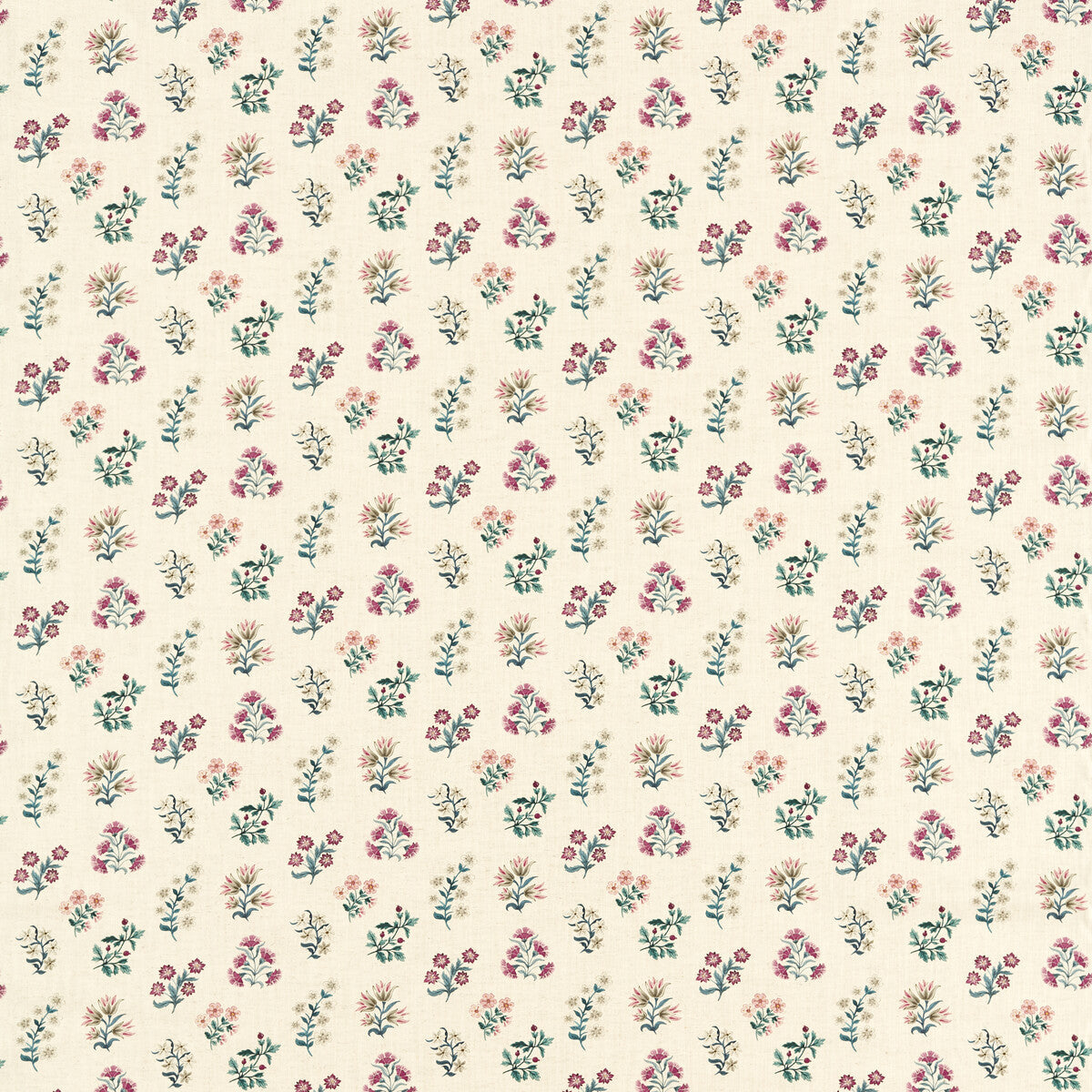 Leiden fabric in teal berry color - pattern number F1736/05.CAC.0 - by Clarke And Clarke in the Clarke & Clarke Secret Garden collection