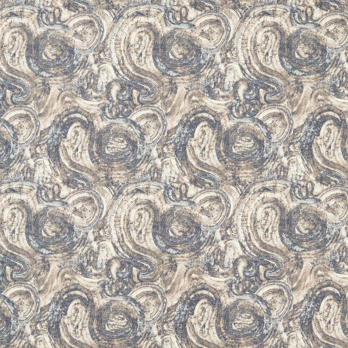 Hatoum Jacquard fabric in Ink color - pattern number F1769/01.CAC.0 - by Clarke And Clarke in the Metropolitan collection