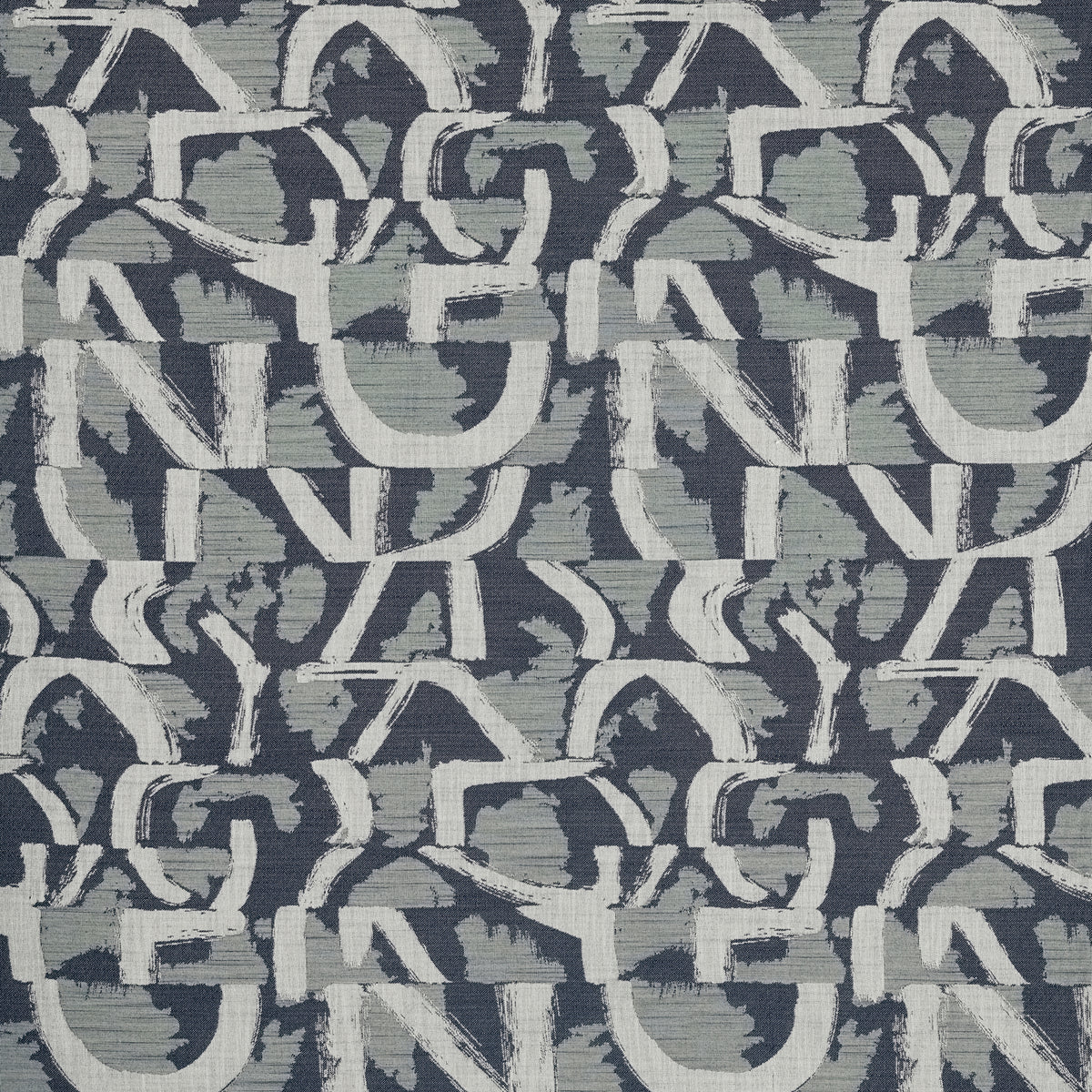 Piero Jacquard fabric in Ink color - pattern number F1772/01.CAC.0 - by Clarke And Clarke in the Metropolitan collection