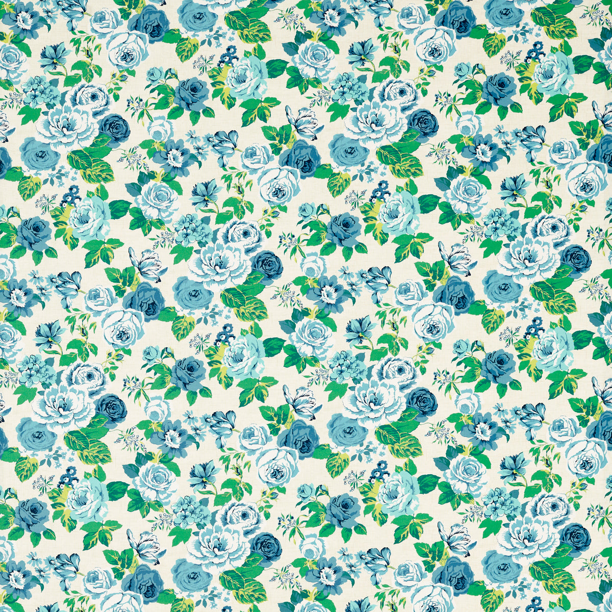 Genevieve fabric in Cobalt color - pattern number F1782/01.CAC.0 - by Clarke And Clarke in the Montage II collection