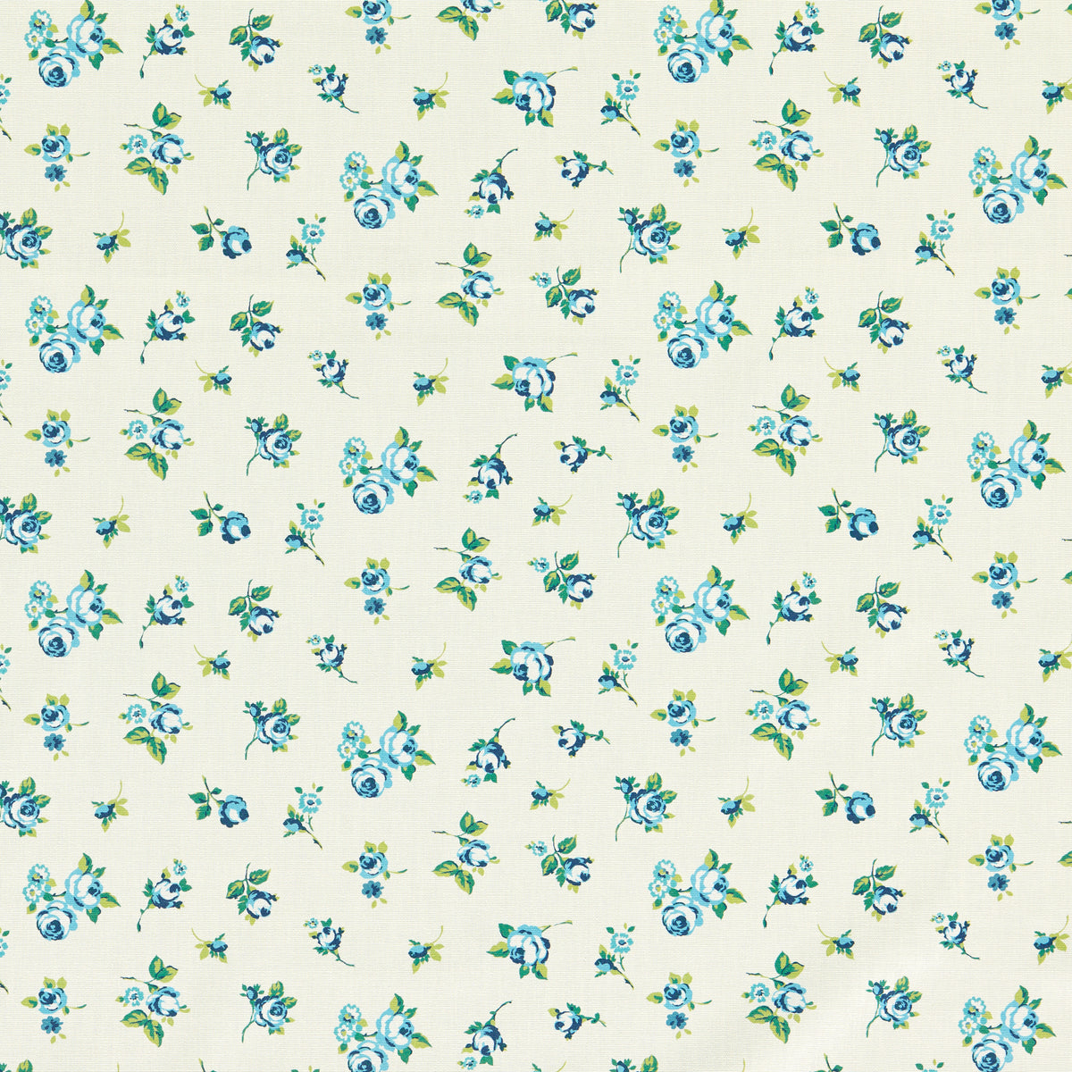 Rosebud fabric in Cobalt color - pattern number F1785/02.CAC.0 - by Clarke And Clarke in the Montage II collection
