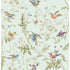 Hummingbirds Cotton Print fabric in duck egg color - pattern F62/1004.CS.0 - by Cole & Son in the Cole & Son Contemporary Fabrics collection