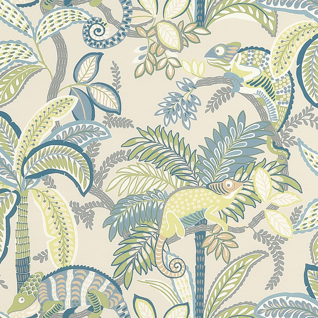 Iggy fabric in lagoon color - pattern number F81676 - by Thibaut in the Locale collection
