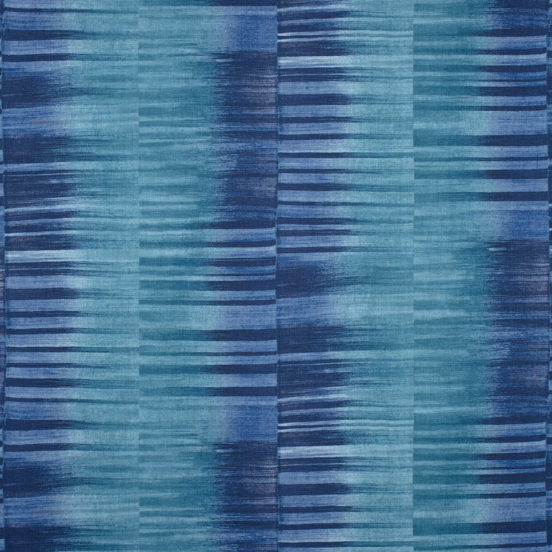 Mekong Stripe fabric in turquoise and navy color - pattern number F910088 - by Thibaut in the Tropics collection