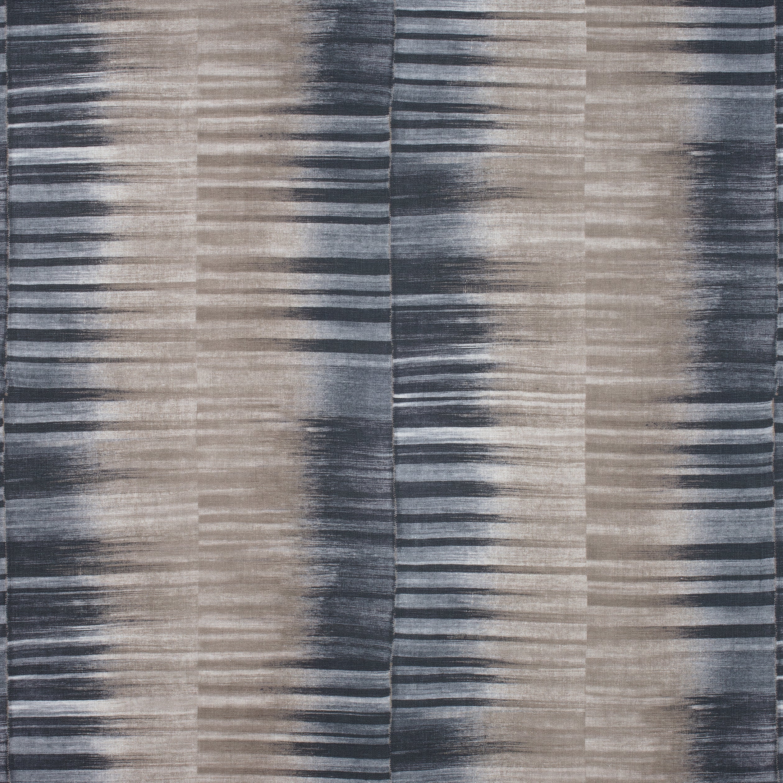 Mekong Stripe fabric in charcoal and taupe color - pattern number F910089 - by Thibaut in the Tropics collection