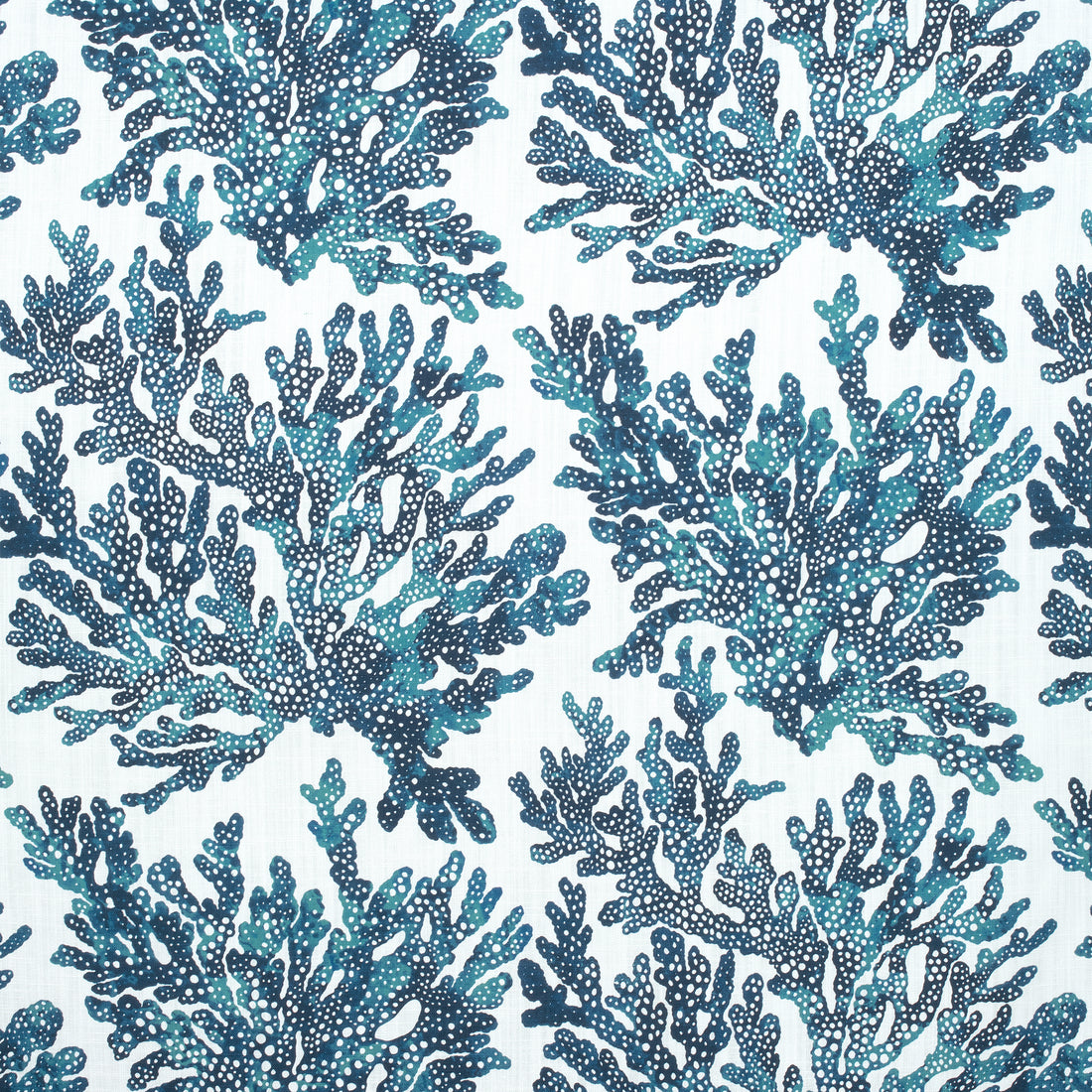 Marine Coral fabric in navy color - pattern number F910124 - by Thibaut in the Tropics collection