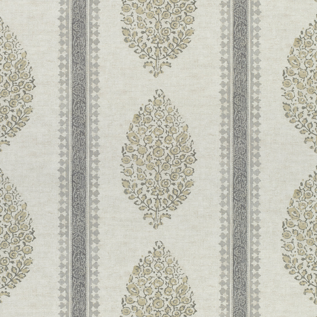 Chappana fabric in grey color - pattern number F910236 - by Thibaut in the Colony collection