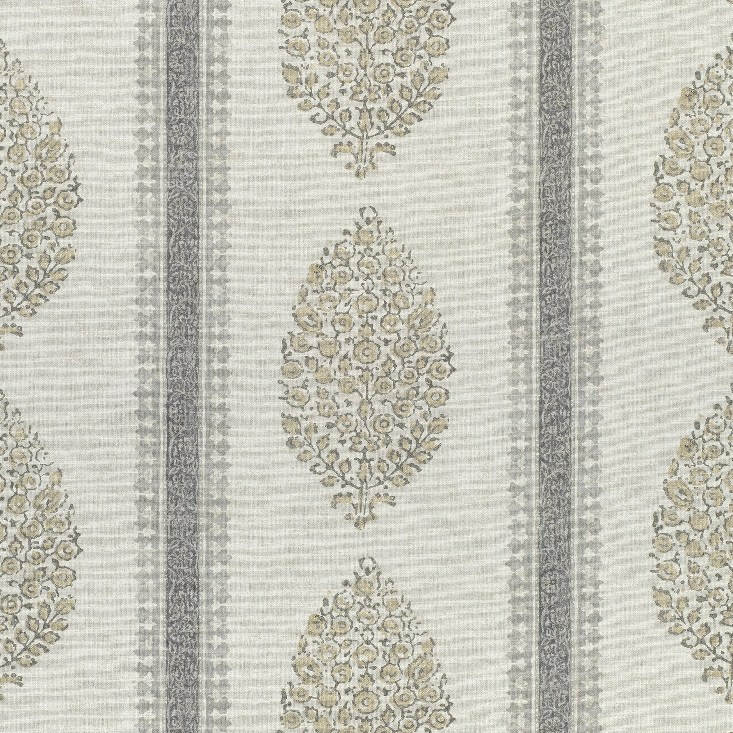 Chappana fabric in grey color - pattern number F910236 - by Thibaut in the Colony collection