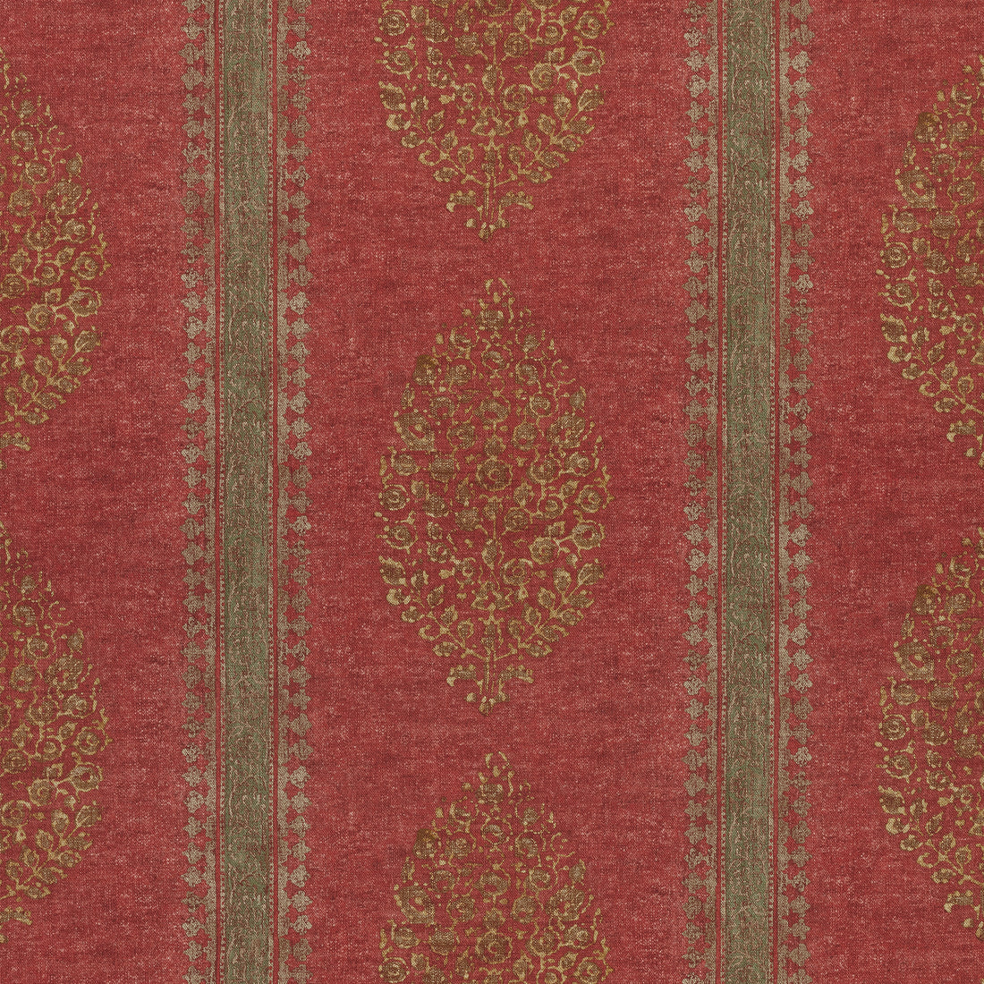 Chappana fabric in red color - pattern number F910237 - by Thibaut in the Colony collection