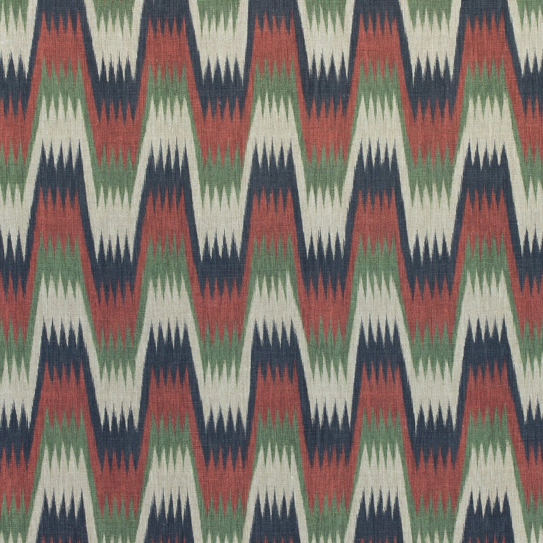 Stockholm Chevron fabric in navy and red color - pattern number F910242 - by Thibaut in the Colony collection