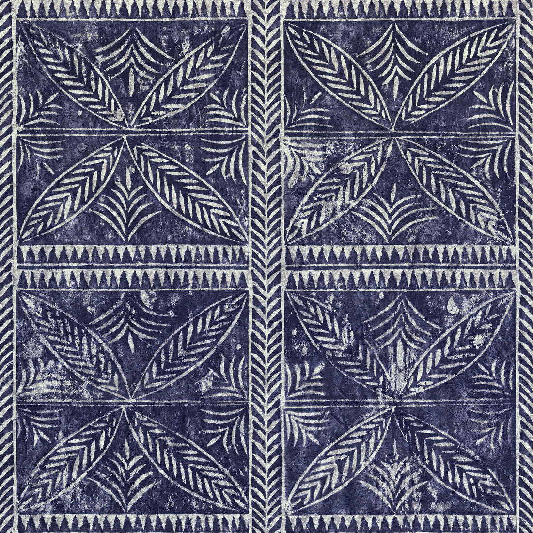 Timbuktu fabric in navy color - pattern number F910253 - by Thibaut in the Colony collection