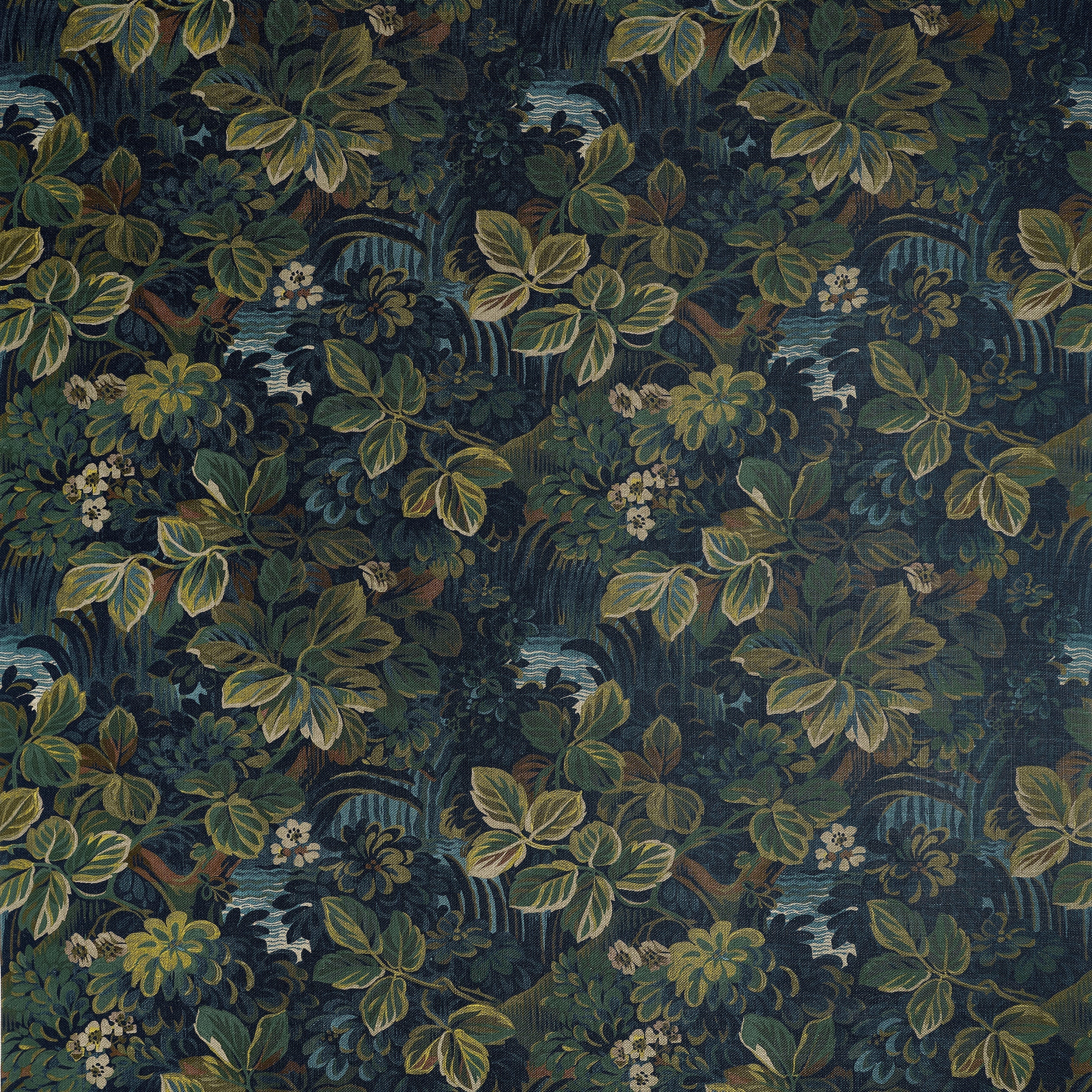 Night Garden fabric in midnight color - pattern number F910531 - by Thibaut in the Boxwood collection