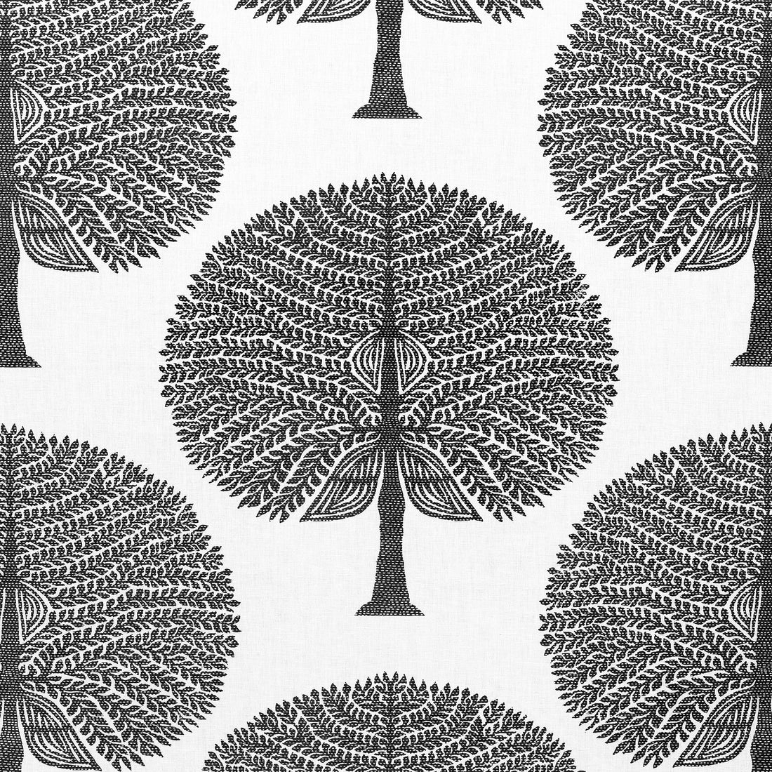 Mulberry Tree fabric in black and white color - pattern number F910602 - by Thibaut in the Ceylon collection