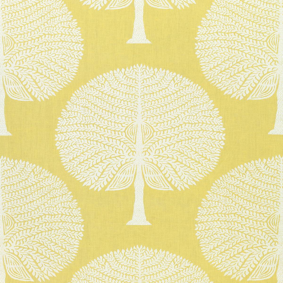 Mulberry Tree fabric in yellow color - pattern number F910605 - by Thibaut in the Ceylon collection