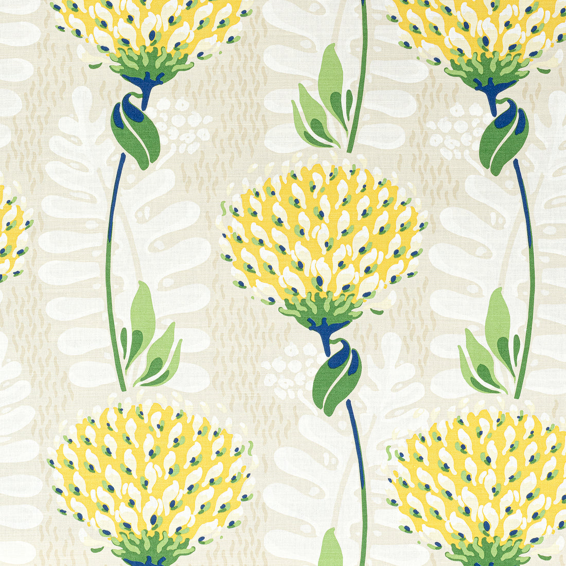 Tiverton fabric in yellow color - pattern number F910646 - by Thibaut in the Ceylon collection