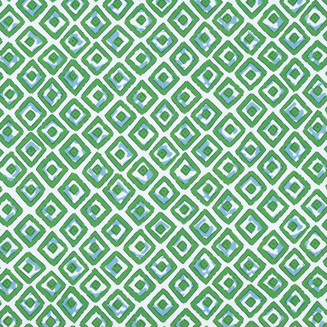 Indian Diamond fabric in green color - pattern number F910659 - by Thibaut in the Ceylon collection